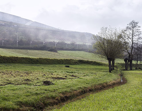 Vista del Gaiás desde los terrenos cercanos