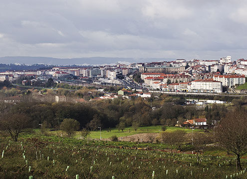 Panorámica das Brañas desde o Gaiás Panorámica das Brañas desde o Gaiás