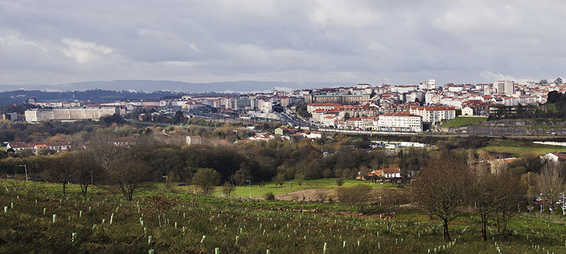 Panorámica das Brañas desde o Gaiás Panorámica das Brañas desde o Gaiás
