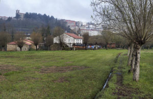 Prados e terraza urbana ao fondo