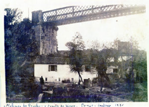 Muiños de Pombo e Ponte de ferro en Conxo (ano 1935) Muiños de Pombo e Ponte de ferro en Conxo (ano 1935)